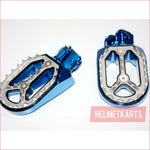 CNC BLUE Stainless Footpeg Foot Pegs Rest Pedal FX205 65SX MX MOTORCYCLE BIKE Blygo