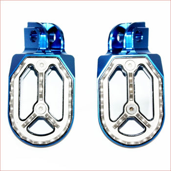 CNC BLUE Stainless Footpeg Foot Pegs Rest Pedal FX205 65SX MX MOTORCYCLE BIKE Blygo