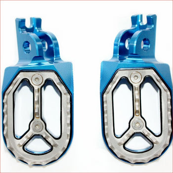 CNC BLUE Stainless Footpeg Foot Pegs Rest Pedal FX208 CRF250 MX MOTORCYCLE BIKE Blygo