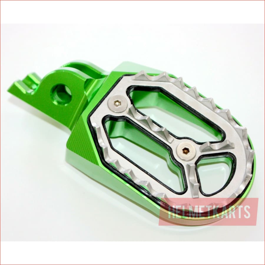 CNC GREEN Stainless Footpeg Foot Pegs Rest Pedal FX208 CRF250 MX MOTORCYCLE BIKE Blygo