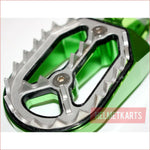 CNC GREEN Stainless Footpeg Foot Pegs Rest Pedal FX205 65SX MX MOTORCYCLE BIKE Blygo