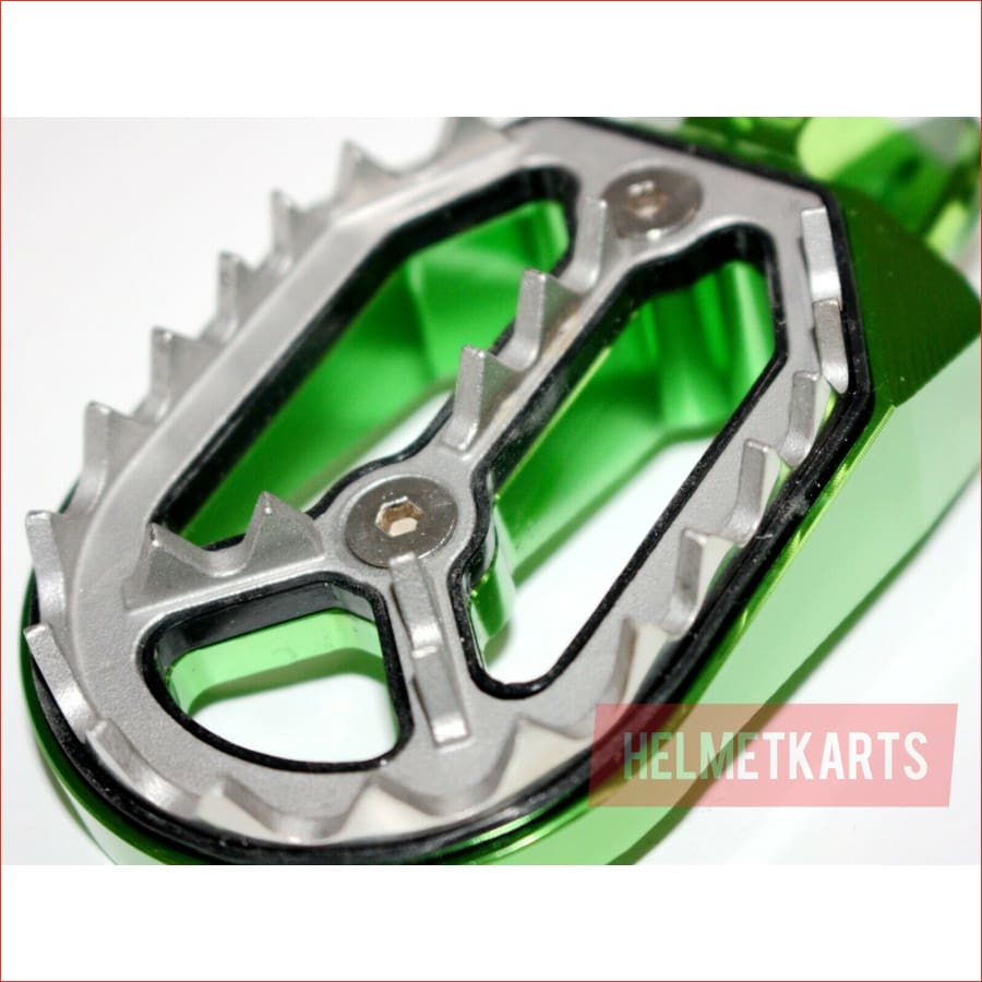 CNC GREEN Stainless Footpeg Foot Pegs Rest Pedal FX205 65SX MX MOTORCYCLE BIKE Blygo