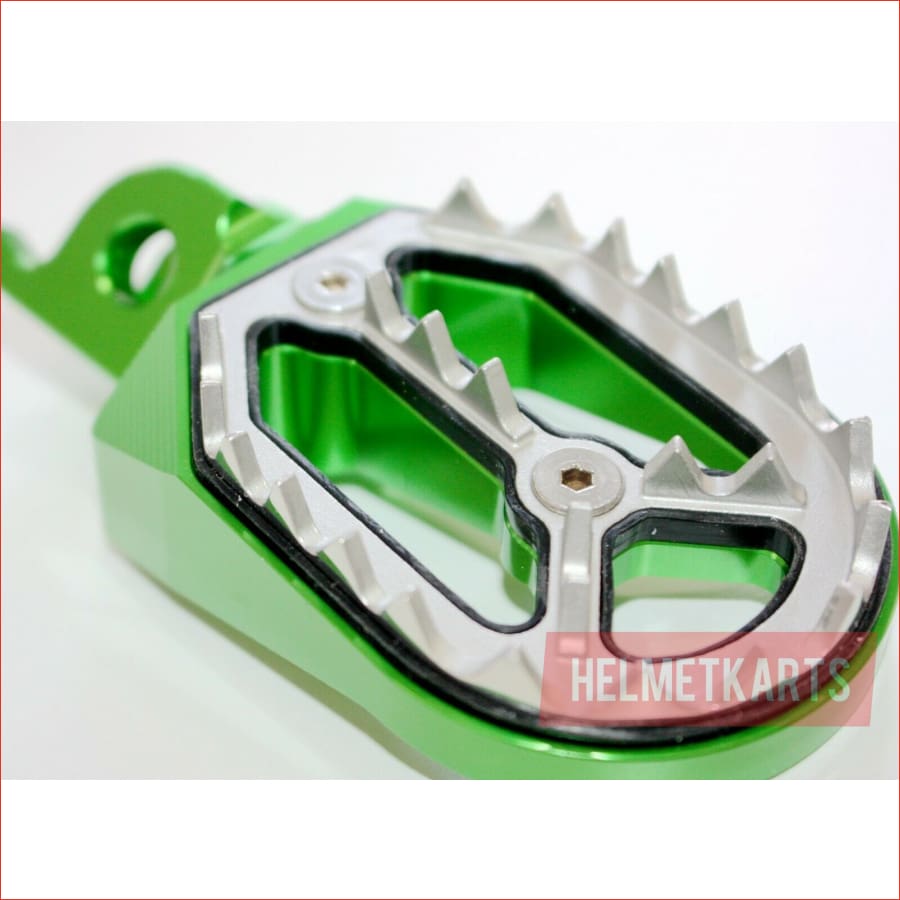 CNC GREEN Stainless Footpeg Foot Pegs Rest Pedal FX208 CRF250 MX MOTORCYCLE BIKE Blygo