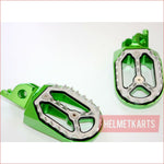 CNC GREEN Stainless Footpeg Foot Pegs Rest Pedal FX208 CRF250 MX MOTORCYCLE BIKE Blygo