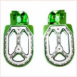 CNC GREEN Stainless Footpeg Foot Pegs Rest Pedal FX205 65SX MX MOTORCYCLE BIKE Blygo