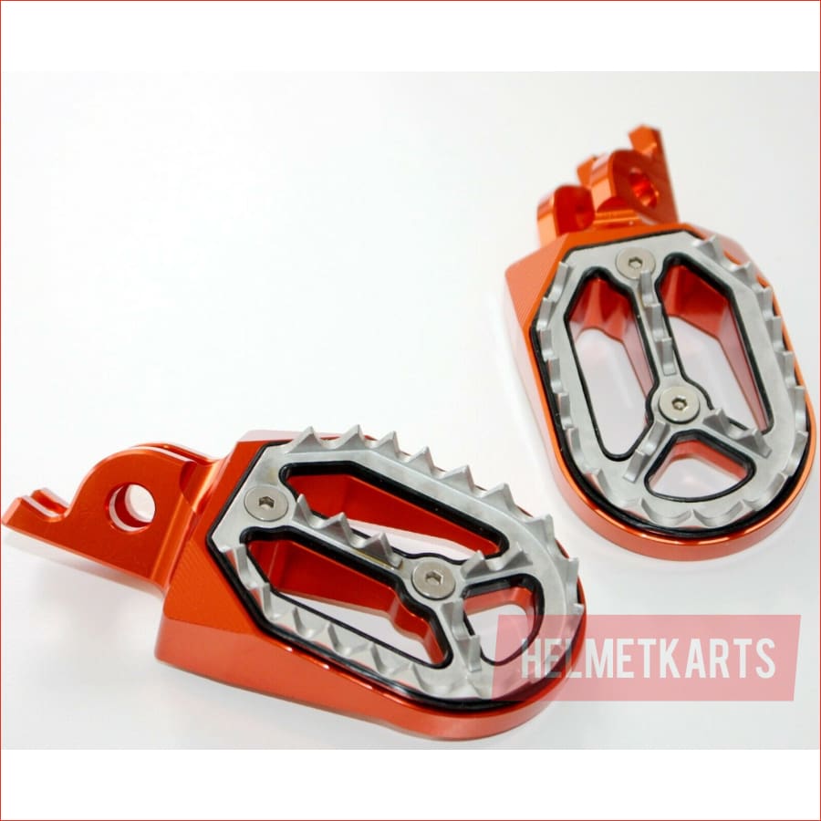 CNC ORANGE Stainless Footpeg Foot Peg Rest Pedal FX208 CRF250 MX MOTORCYCLE BIKE Blygo