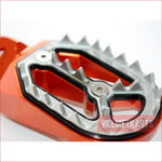 CNC ORANGE Stainless Footpeg Foot Peg Rest Pedal FX208 CRF250 MX MOTORCYCLE BIKE Blygo