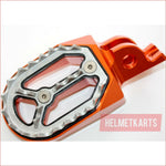 CNC ORANGE Stainless Footpeg Foot Peg Rest Pedal FX208 CRF250 MX MOTORCYCLE BIKE Blygo