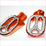 CNC ORANGE Stainless Footpeg Foot Pegs Rest Pedal FX205 65SX MX MOTORCYCLE BIKE Blygo