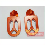 CNC ORANGE Stainless Footpeg Foot Pegs Rest Pedal FX205 65SX MX MOTORCYCLE BIKE Blygo