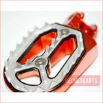 CNC ORANGE Stainless Footpeg Foot Pegs Rest Pedal FX205 65SX MX MOTORCYCLE BIKE Blygo