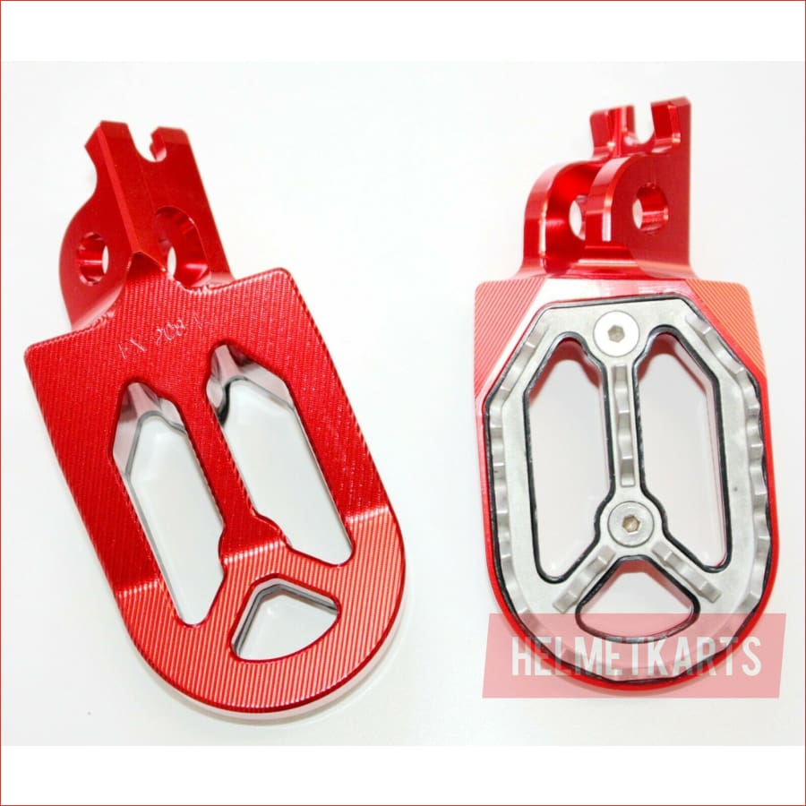 CNC RED Stainless Footpeg Foot Peg Rest Pedal FX208 CRF250 MX MOTORCYCLE BIKE Blygo