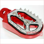 CNC RED Stainless Footpeg Foot Peg Rest Pedal FX208 CRF250 MX MOTORCYCLE BIKE Blygo
