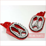 CNC RED Stainless Footpeg Foot Peg Rest Pedal FX208 CRF250 MX MOTORCYCLE BIKE Blygo