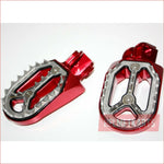 CNC RED Stainless Footpeg Foot Pegs Rest Pedal FX205 65SX MX MOTORCYCLE BIKE Blygo