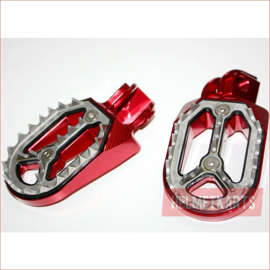 CNC RED Stainless Footpeg Foot Pegs Rest Pedal FX205 65SX MX MOTORCYCLE BIKE Blygo