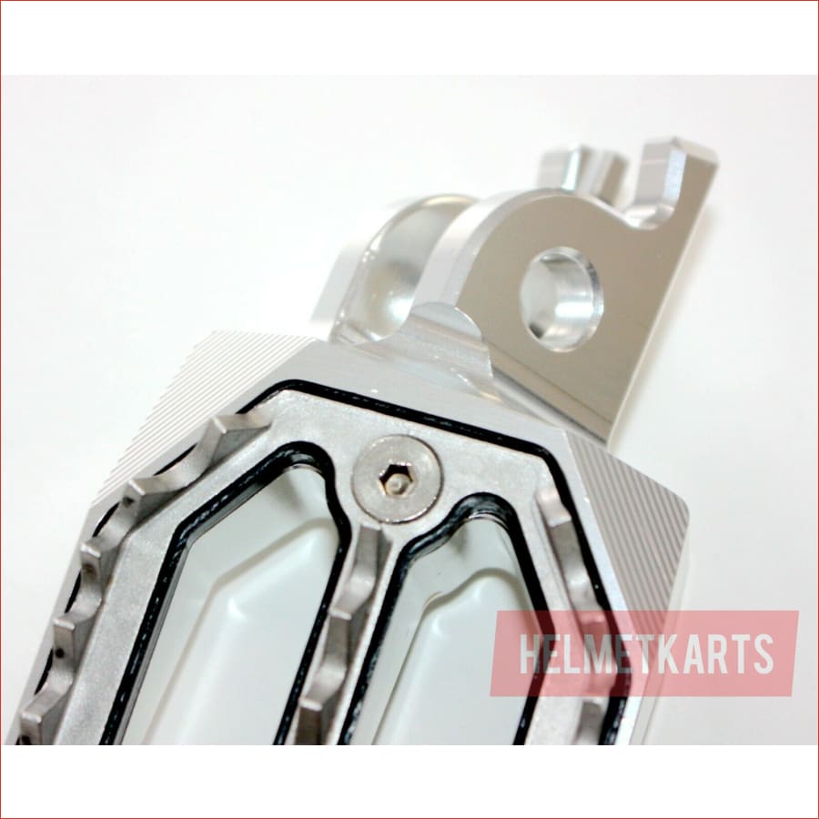 CNC SILVER Stainless Footpeg Foot Peg Rest Pedal FX208 CRF250 MX MOTORCYCLE BIKE Blygo