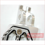 CNC SILVER Stainless Footpeg Foot Peg Rest Pedal FX208 CRF250 MX MOTORCYCLE BIKE Blygo