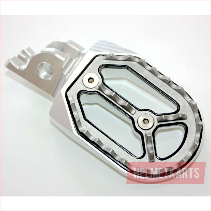 CNC SILVER Stainless Footpeg Foot Peg Rest Pedal FX208 CRF250 MX MOTORCYCLE BIKE Blygo