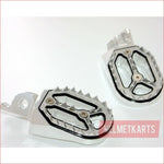 CNC SILVER Stainless Footpeg Foot Peg Rest Pedal FX208 CRF250 MX MOTORCYCLE BIKE Blygo