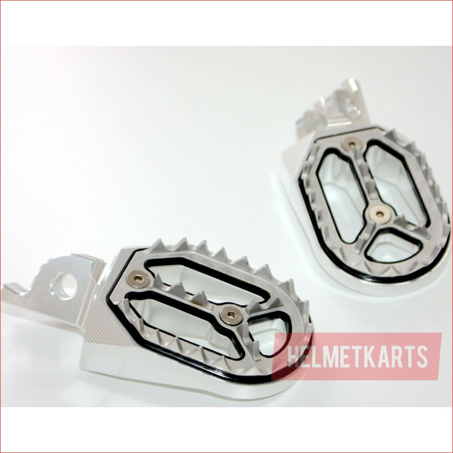 CNC SILVER Stainless Footpeg Foot Peg Rest Pedal FX208 CRF250 MX MOTORCYCLE BIKE Blygo
