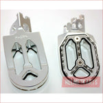 CNC SILVER Stainless Footpeg Foot Peg Rest Pedal FX208 CRF250 MX MOTORCYCLE BIKE Blygo