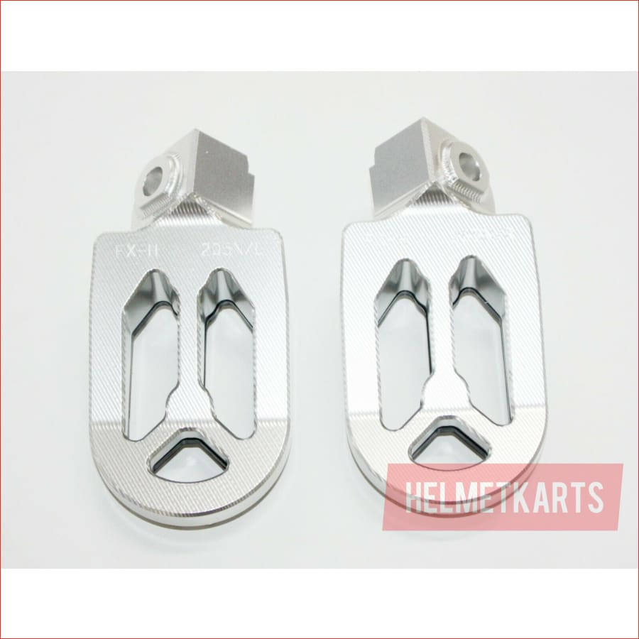 CNC SILVER Stainless Footpeg Foot Pegs Rest Pedal FX205 65SX MX MOTORCYCLE BIKE Blygo