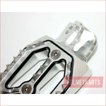 CNC SILVER Stainless Footpeg Foot Pegs Rest Pedal FX205 65SX MX MOTORCYCLE BIKE Blygo