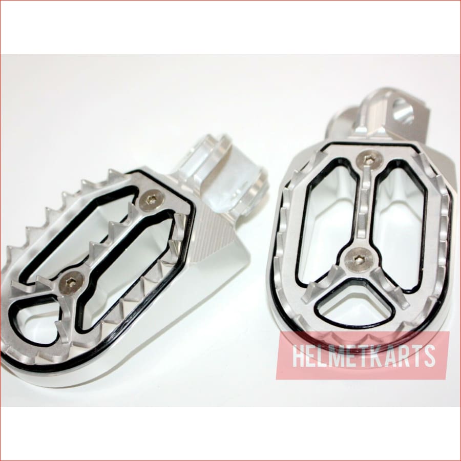 CNC SILVER Stainless Footpeg Foot Pegs Rest Pedal FX205 65SX MX MOTORCYCLE BIKE Blygo