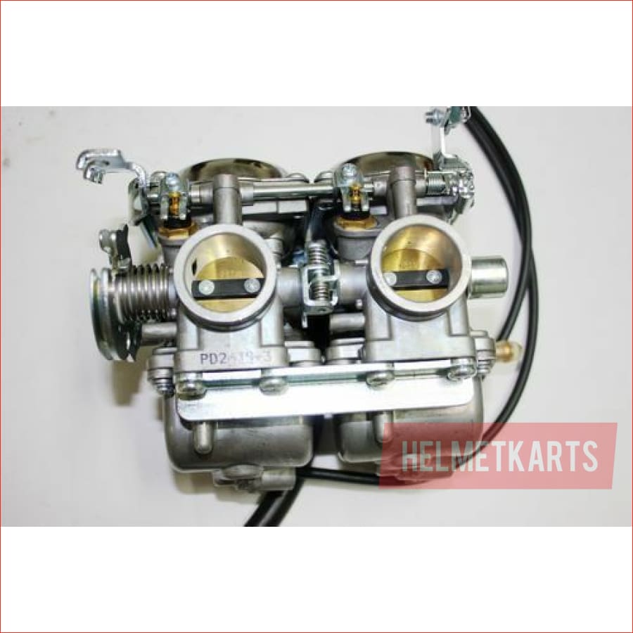 Double Twin Carb Carby Carburetor 250cc 300cc Farm Quad Dirt Bike ATV Dune Buggy Blygo