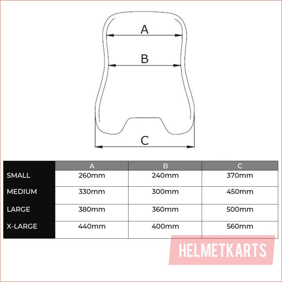 Fibreglass bucket seat (various sizes) - Helmetkarts