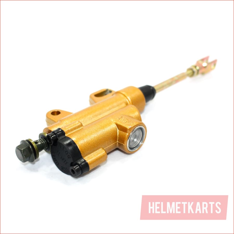 GOLD 8mm Banjo Back Rear Hydraulic Brake Master Cylinder PIT PRO Dirt Bike ATV Blygo