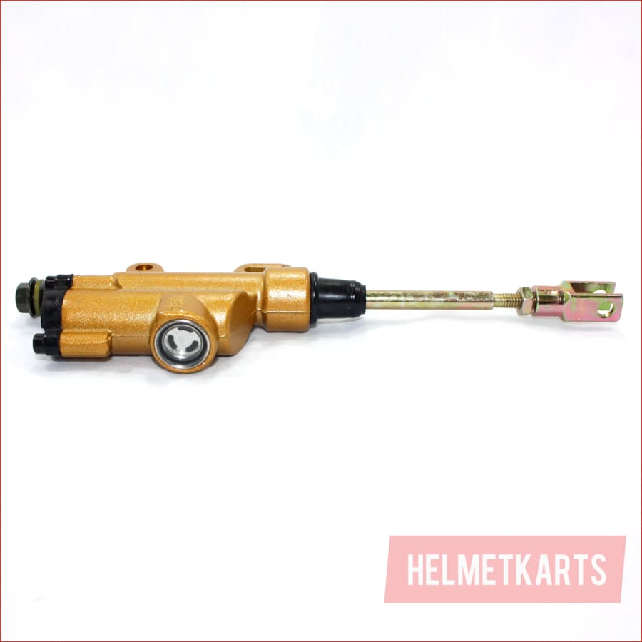 GOLD 8mm Banjo Back Rear Hydraulic Brake Master Cylinder PIT PRO Dirt Bike ATV Blygo
