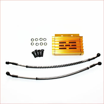 GOLD CNC Engine Oil Cooler Kit Radiator 140cc 150cc PIT PRO Trail Dirt Bike name=>New Arrival, slug=>new-arrival}, Blygo, {id=>267