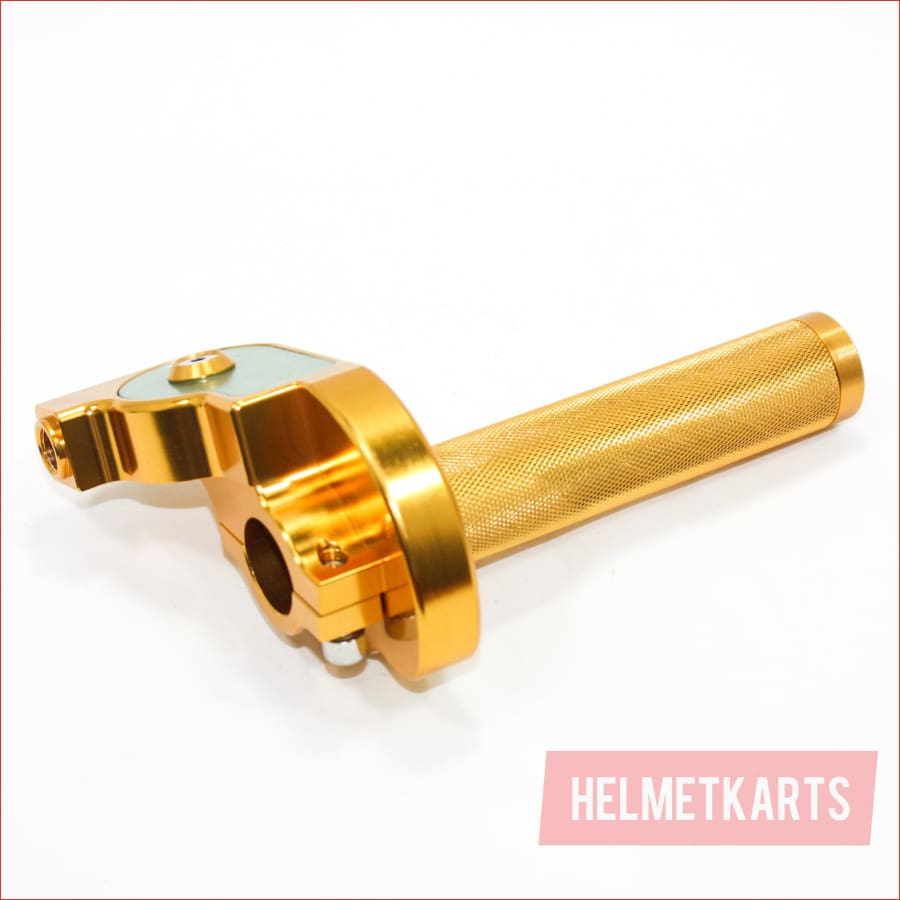 GOLD CNC Quarter Turn Quick Twist Throttle Housing Grip PIT PRO Trail Dirt Bike Blygo