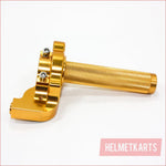 GOLD CNC Quarter Turn Quick Twist Throttle Housing Grip PIT PRO Trail Dirt Bike Blygo