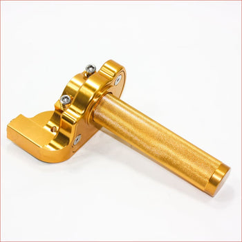 GOLD CNC Quarter Turn Quick Twist Throttle Housing Grip PIT PRO Trail Dirt Bike Blygo