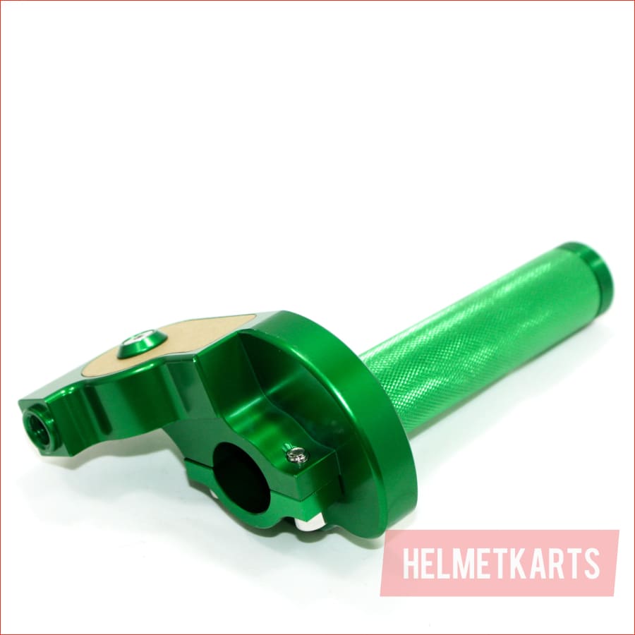 GREEN CNC Quarter Turn Quick Twist Throttle Housing Grip PIT PRO Trail Dirt Bike Blygo