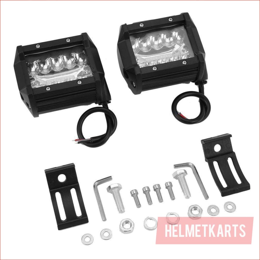 Pair (x2) LED light 4" 200 watts - Helmetkarts