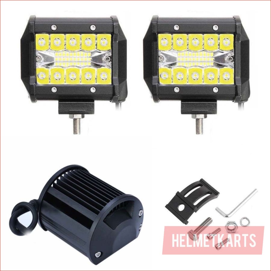 Pair (x2) LED light 4" 400 watts - Helmetkarts
