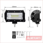 Pair (x2) LED light 5" 72 watts - Helmetkarts