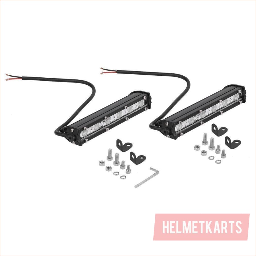 Pair (x2) LED light bar 7" 60 watts - Helmetkarts