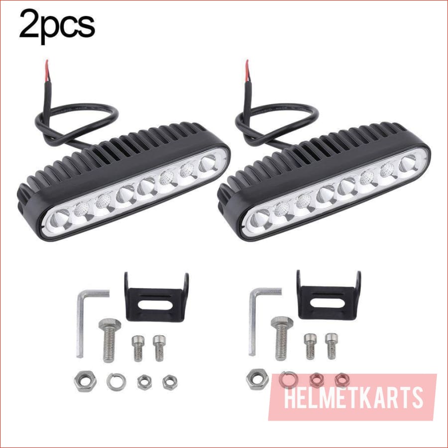 Pair (x2) LED light bar 7" 80 watts - Helmetkarts
