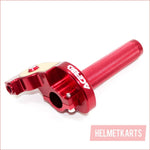 RED CNC Quarter Turn Quick Twist Throttle Housing Grip PIT PRO Trail Dirt Bike Blygo