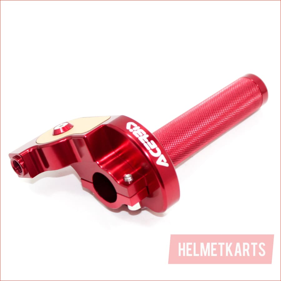 RED CNC Quarter Turn Quick Twist Throttle Housing Grip PIT PRO Trail Dirt Bike Blygo