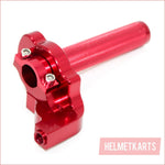 RED CNC Quarter Turn Quick Twist Throttle Housing Grip PIT PRO Trail Dirt Bike Blygo