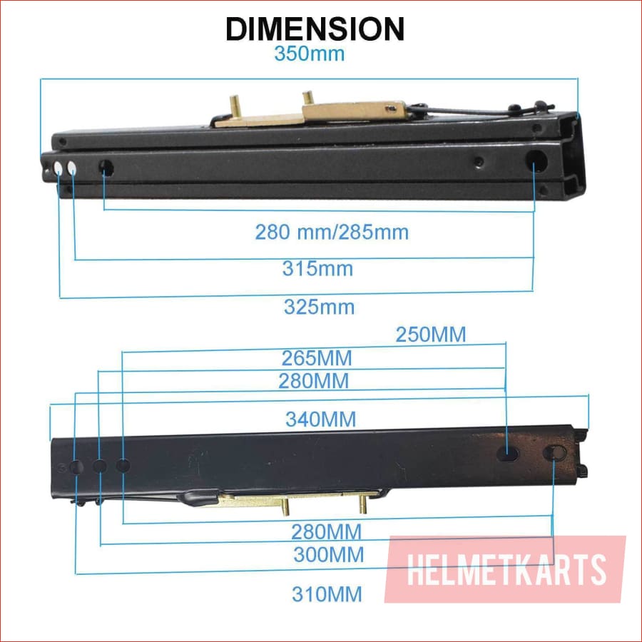 Seat rail - 360mm - Helmetkarts