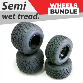 Semi slick wheels - Wet tread Bundle pack - Helmetkarts