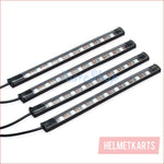 Set (x4) RGB Multi - Color LED Strip w/ Remote - 120mm - Helmetkarts