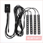 Set (x4) RGB Multi - Color LED Strip w/ Remote - 120mm - Helmetkarts